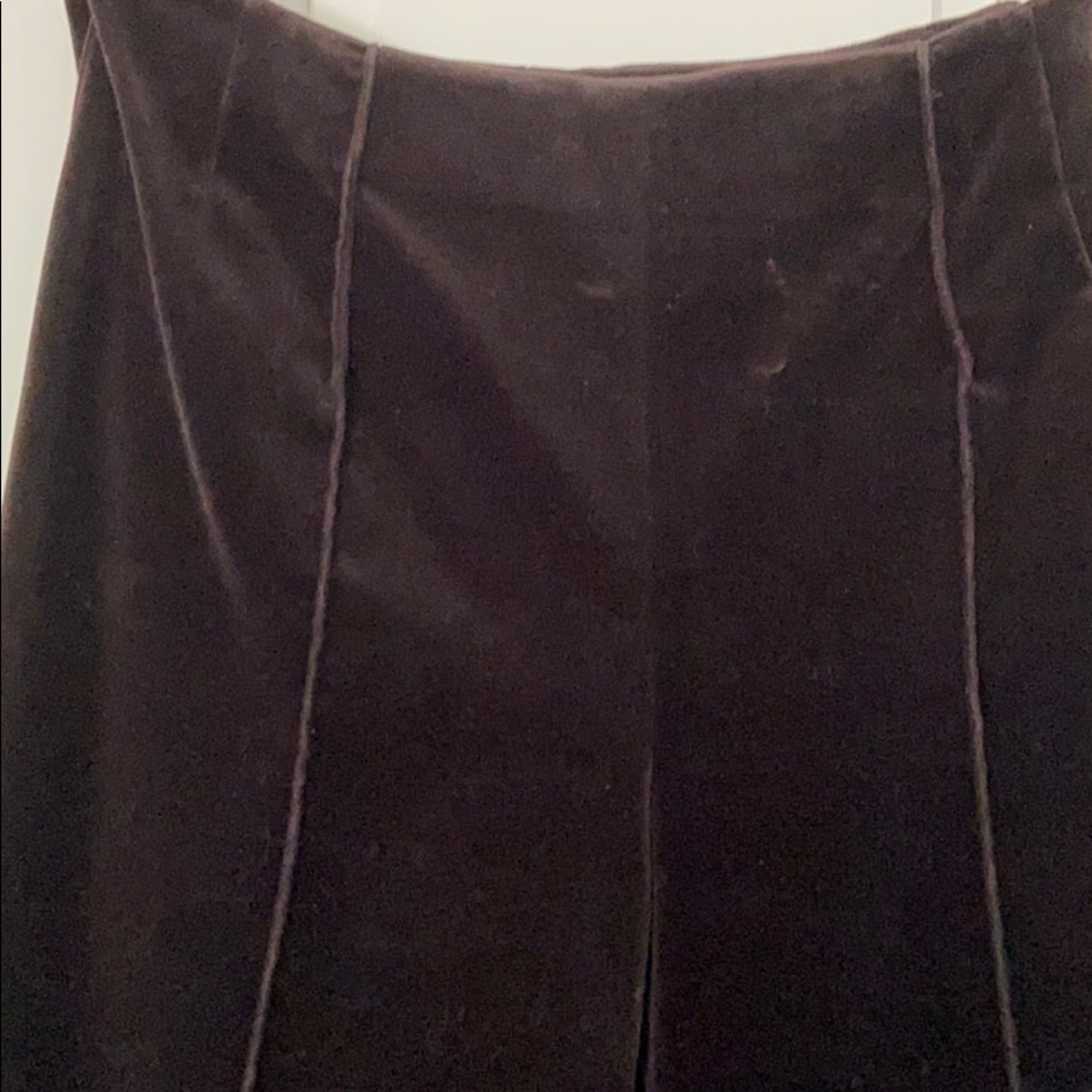 Brown velvet crop pants